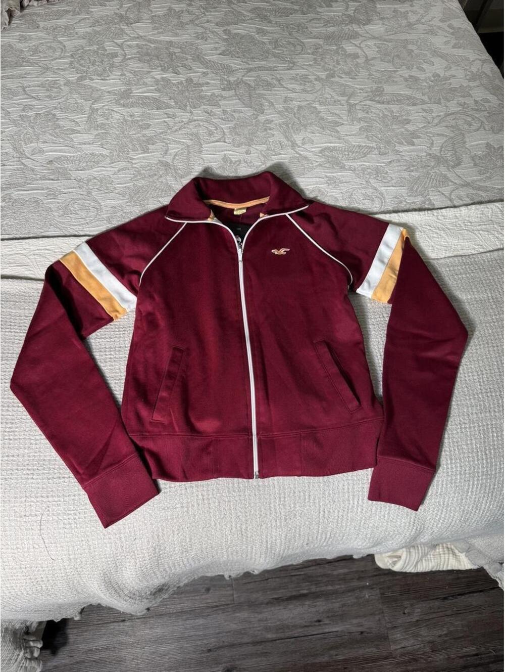 y2k hollister athletic track jacket